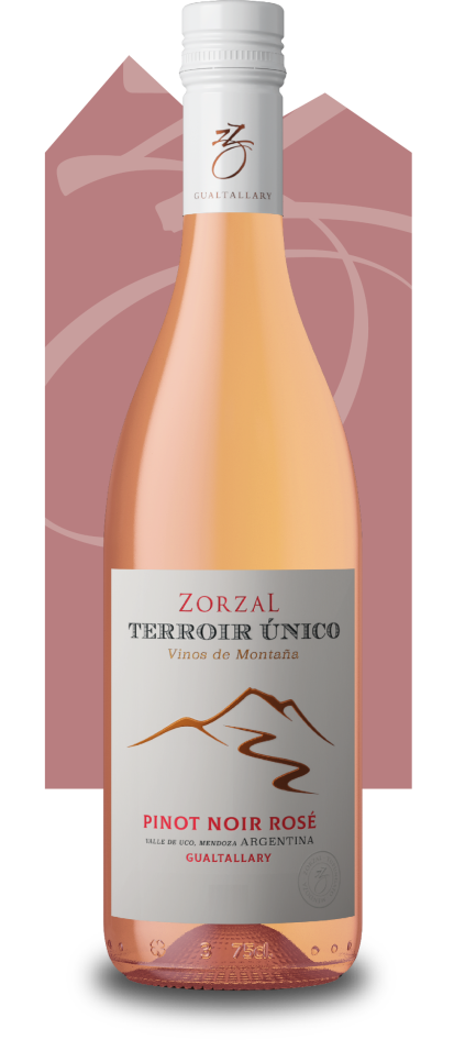 bottle of Terroir Unico Pinot Noir Rosé